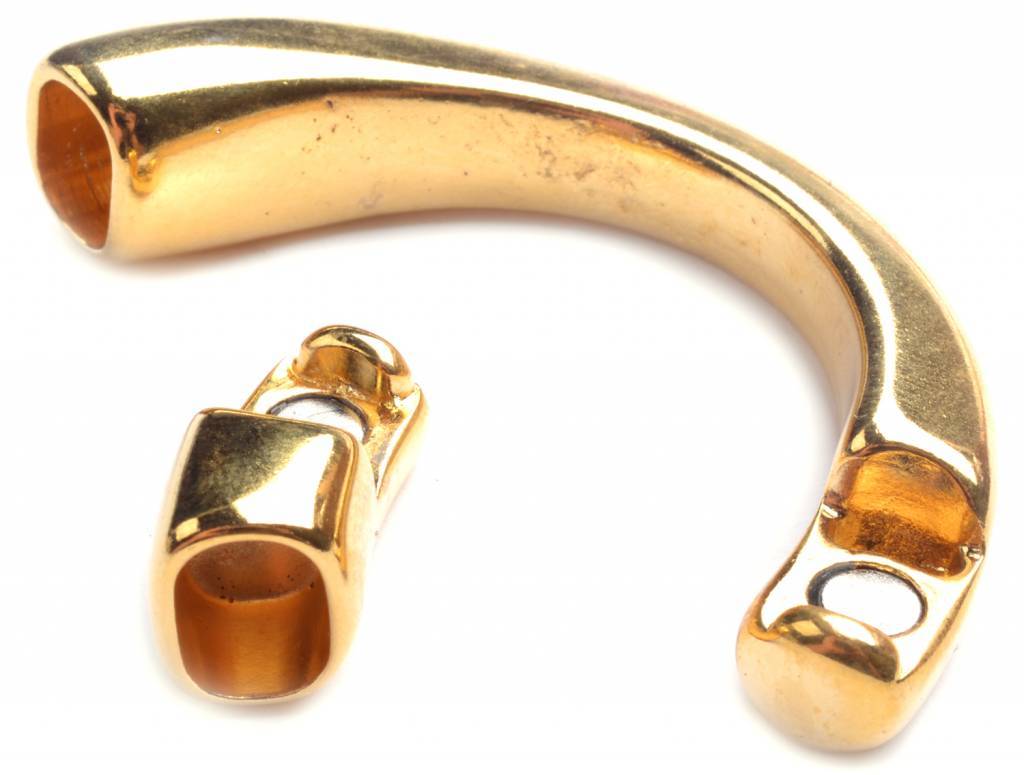 Halve magneet armband Ø10x6mm Goud DQ-Kraaltjes van Renate