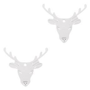 Hanger bohemian rendier Zilver 20x18mm-Kraaltjes van Renate