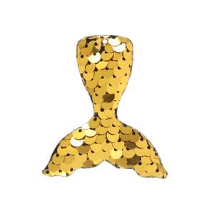 Hanger pailletten zeemeermin Goud 5x5cm-Kraaltjes van Renate