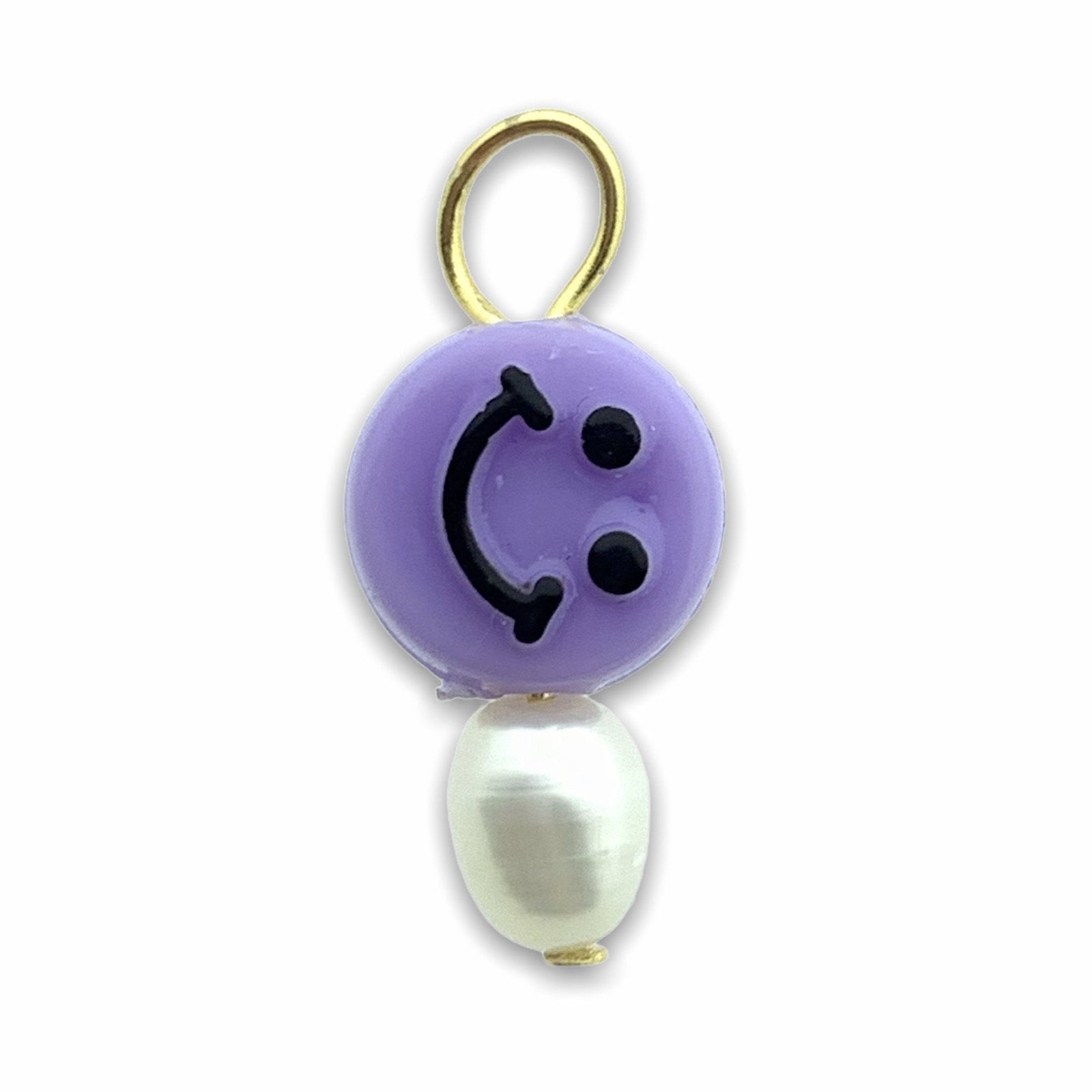 Hanger parel acryl smiley paars-Kraaltjes van Renate