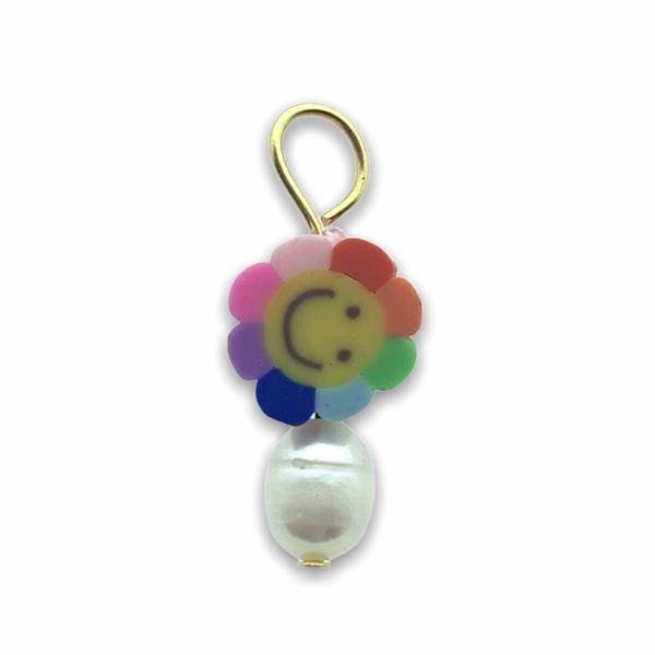 Hanger parel bloem regenboog-Kraaltjes van Renate