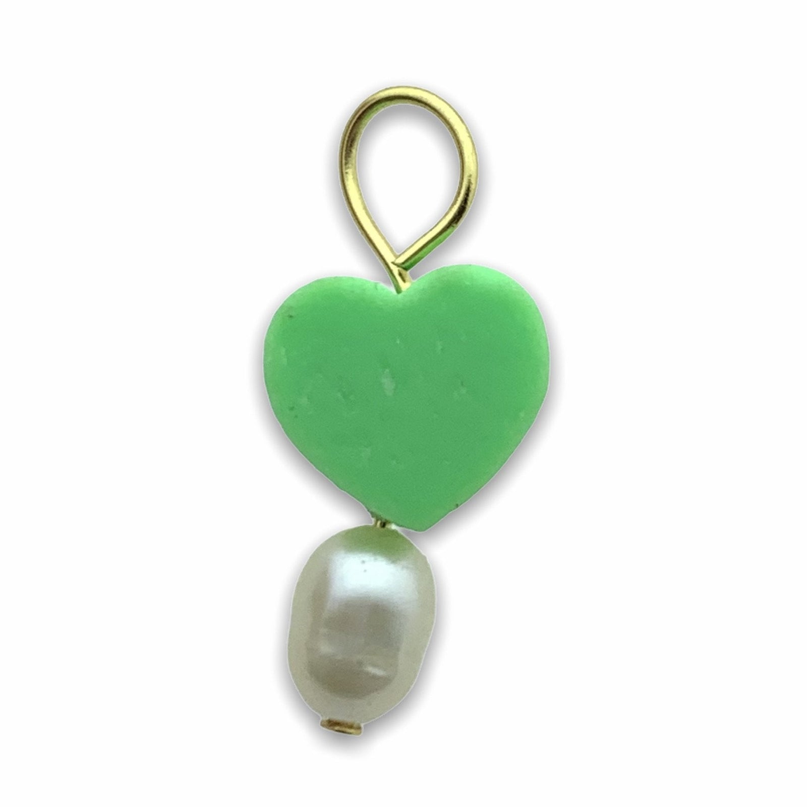 Hanger parel hart groen-Kraaltjes van Renate