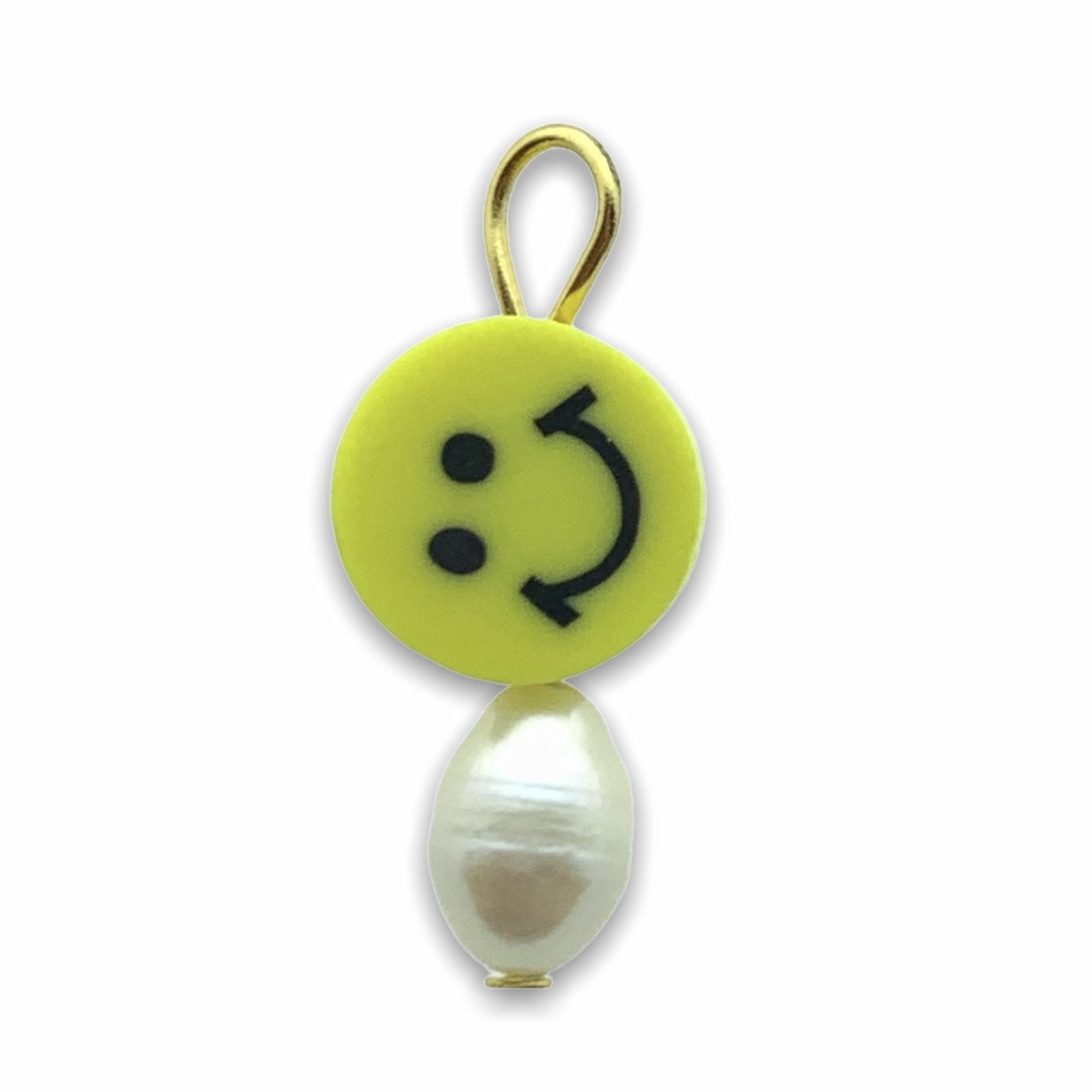 Hanger parel smiley geel-Kraaltjes van Renate