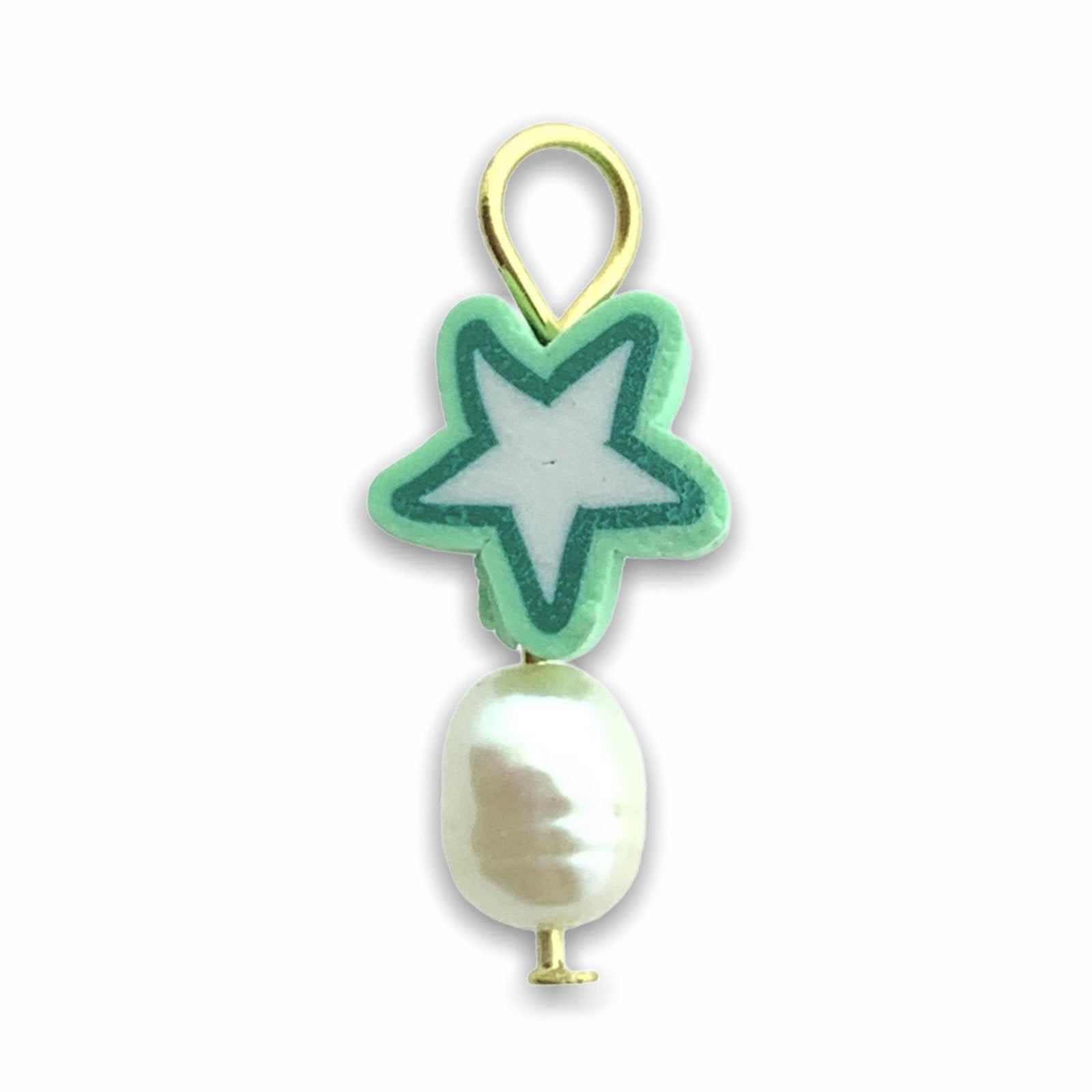 Hanger parel ster groen-Kraaltjes van Renate