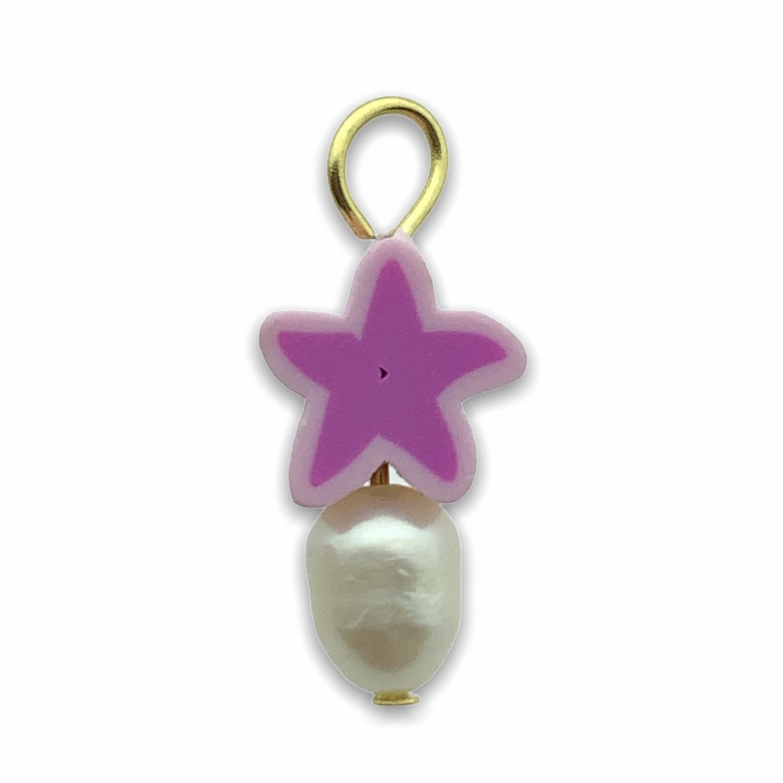 Hanger parel ster paars-Kraaltjes van Renate