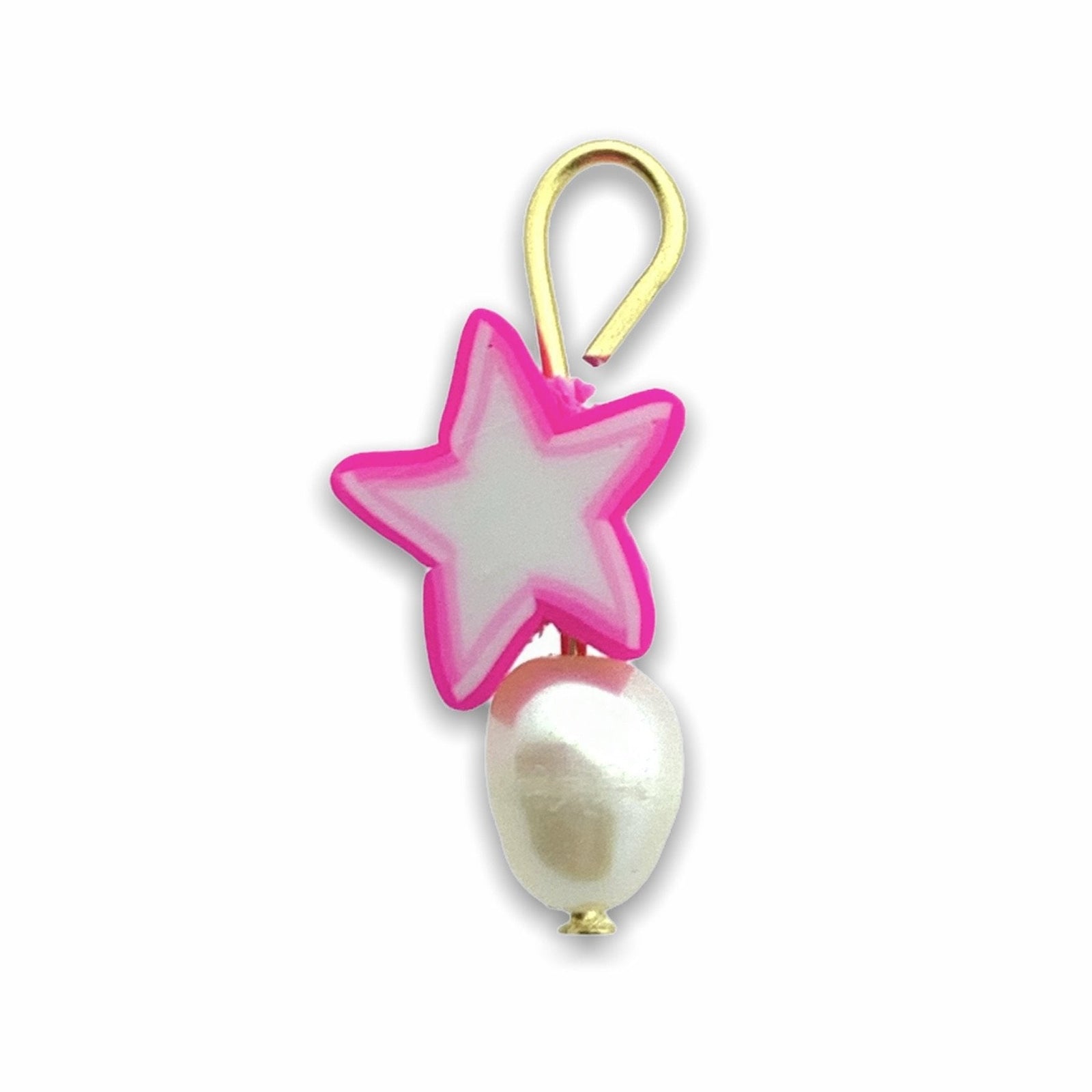 Hanger parel ster roze-Kraaltjes van Renate
