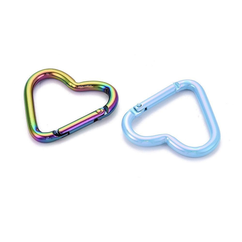 Hanger slot hart Multicolor 43mm - per stuk-Kralen-Kraaltjes van Renate