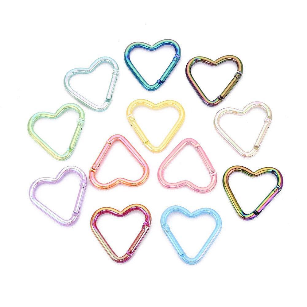 Hanger slot hart Multicolor 43mm - per stuk-Kralen-Kraaltjes van Renate