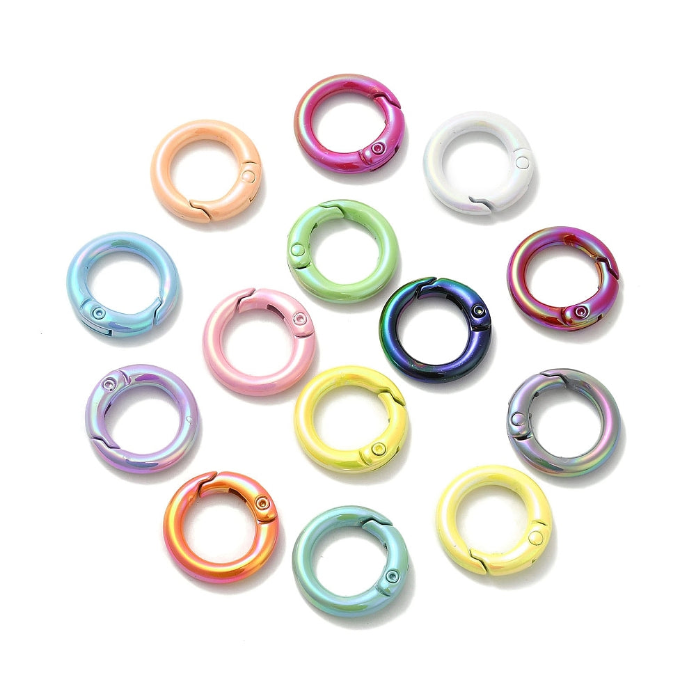 Hanger slot shiny gekleurd ring 20x4mm-Kralen-Kraaltjes van Renate