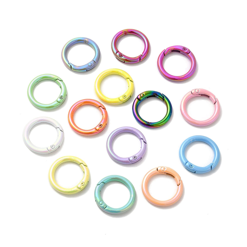 Hanger slot shiny gekleurd ring 25x3,5mm-Kralen-Kraaltjes van Renate