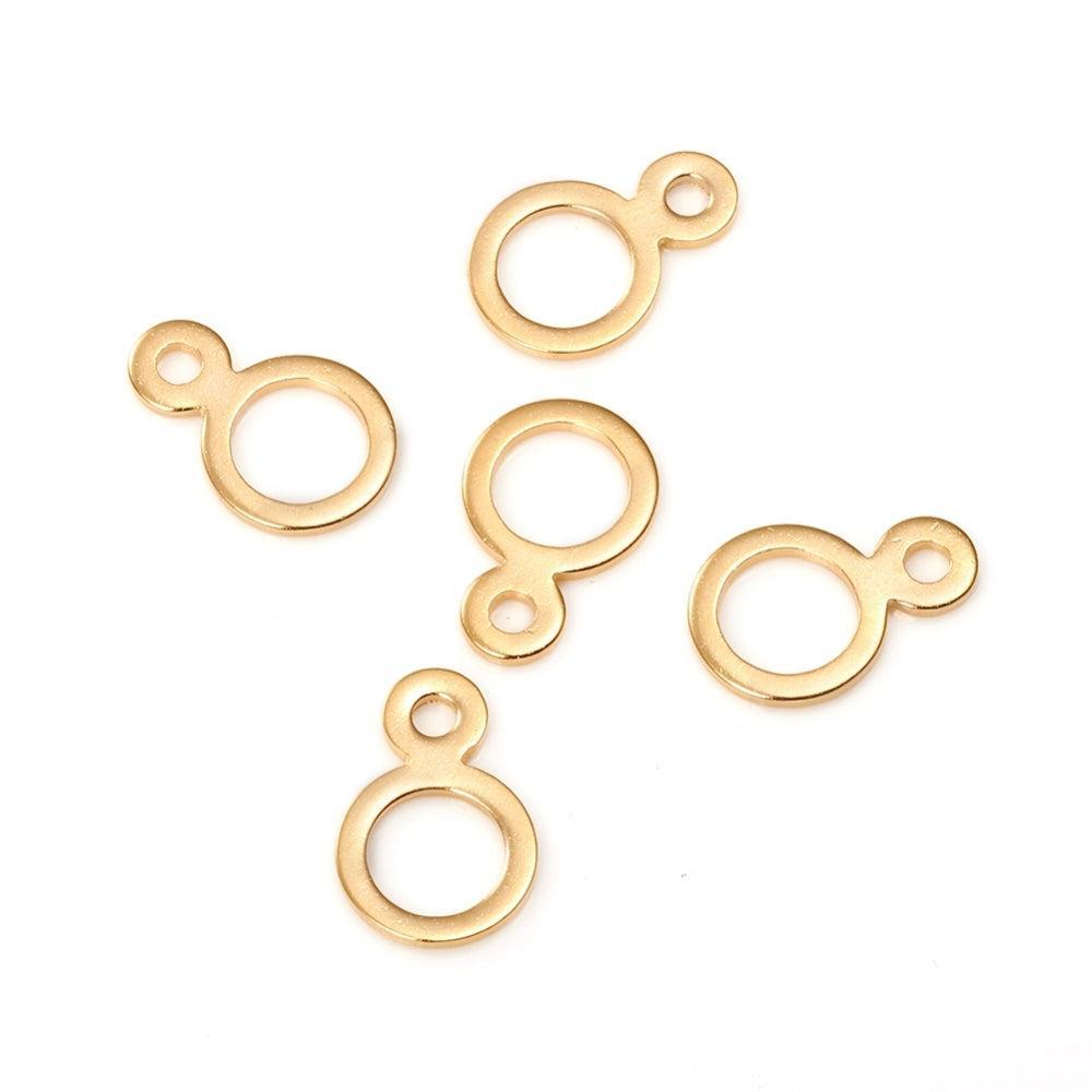 Hangeroog Bail RVS Goud 14mm - per stuk