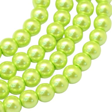 Hele streng glas parels green yellow 5mm - ±200 stuks-Kralen-Kraaltjes van Renate