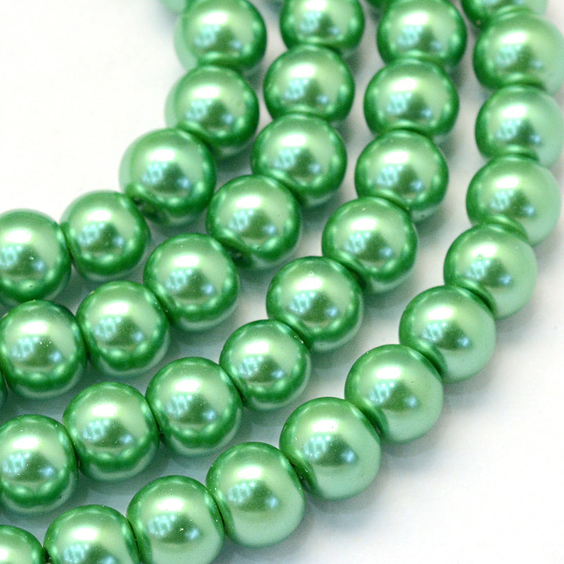 Hele streng glas parels sea green 4mm - ±200 stuks-Kralen-Kraaltjes van Renate