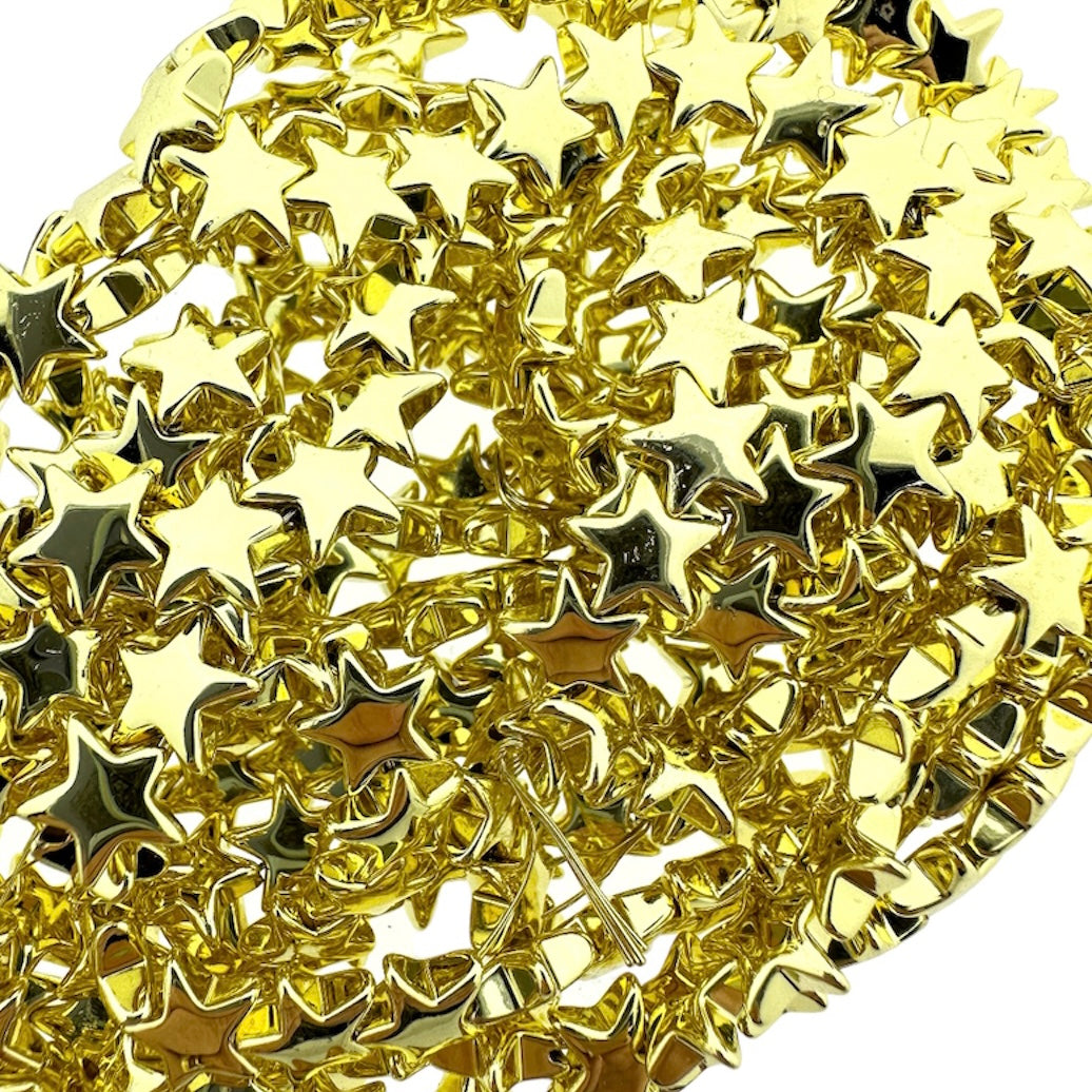 Hematiet electroplate hartje gold plated 8x8.5x3.5mm- per stuk-Kralen-Kraaltjes van Renate