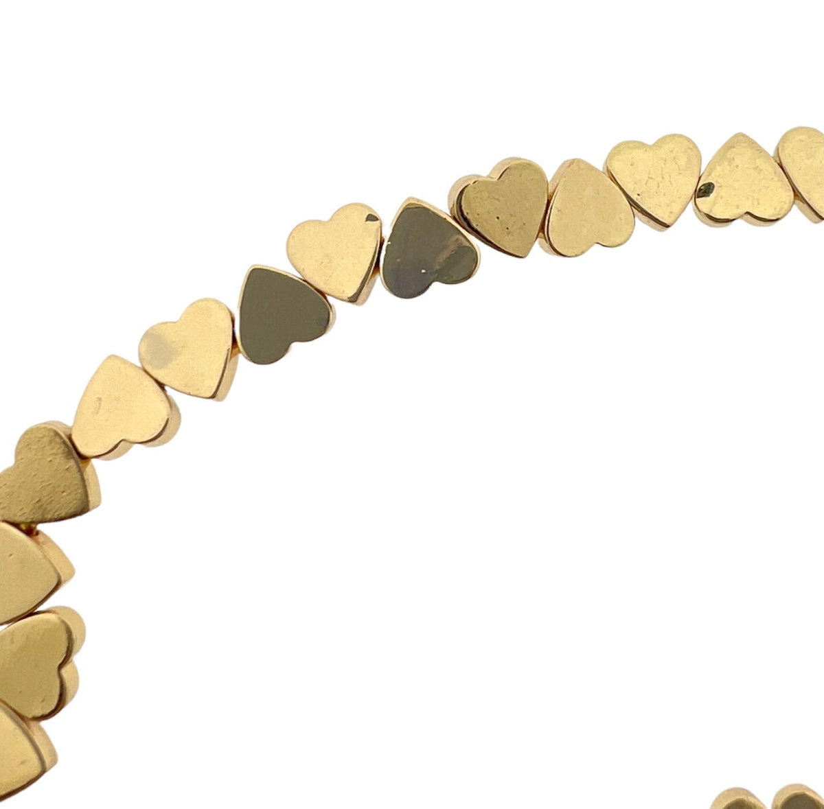 Hematiet hartjes gold 8x8x2mm - per stuk-Kralen-Kraaltjes van Renate