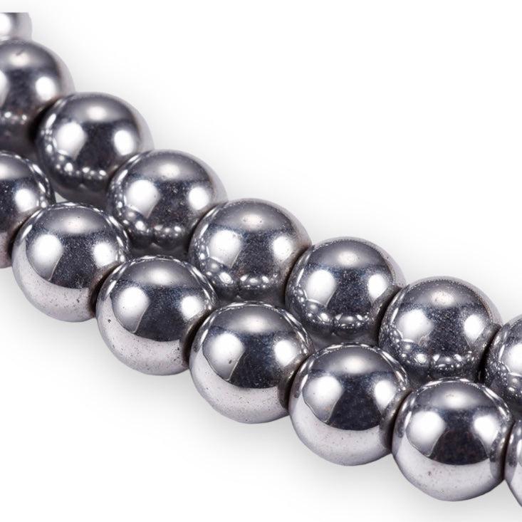 Hematiet kraal Zilver 4mm Ø1mm - 20 stuks-Kralen-Kraaltjes van Renate
