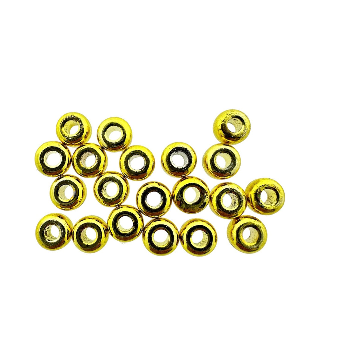 Hematiet kraal disc gold plated 6x4mm - per 10 stuks-Kralen-Kraaltjes van Renate