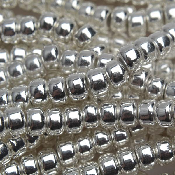 Hematiet rondel silver plated 6x4mm - 15 stuks-Kraaltjes van Renate