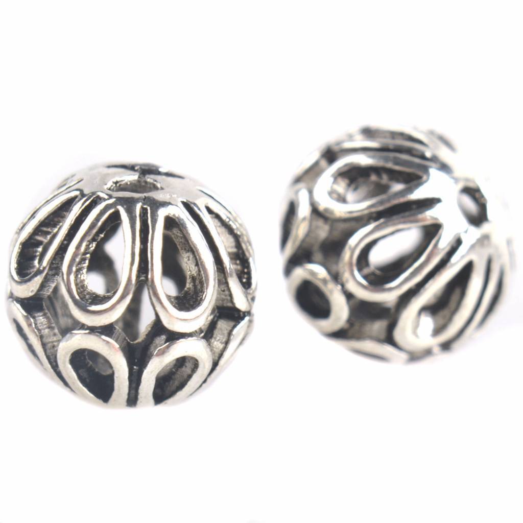 Holle kraal Ø1,5mm bogen zilver 10mm-Kraaltjes van Renate