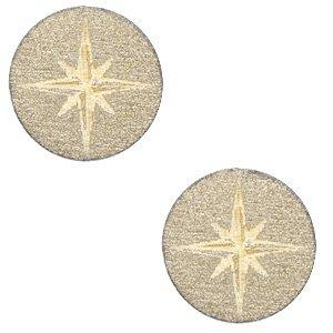 Houten cabochon ster Pearl Gold 12mm-Kraaltjes van Renate