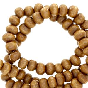 Houten kralen Nature hout-brown 8mm - 50 stuks-Kraaltjes van Renate