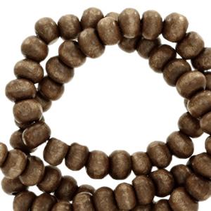 Houten kralen Nature hout-dark brown 8mm - 50 stuks-Kraaltjes van Renate