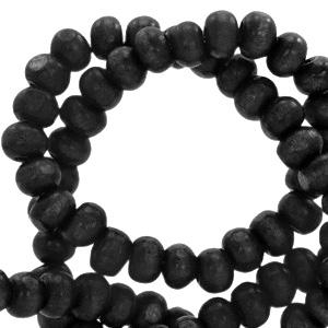 Houten kralen Nature hout-greige black 8mm - 50 stuks-Kraaltjes van Renate