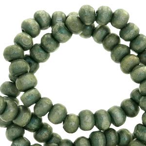 Houten kralen Nature hout-vintage legion blue 8mm - 50 stuks-Kraaltjes van Renate