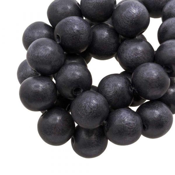 Houten kralen Vintage Antracite Blue 8mm - 50 stuks-Kraaltjes van Renate