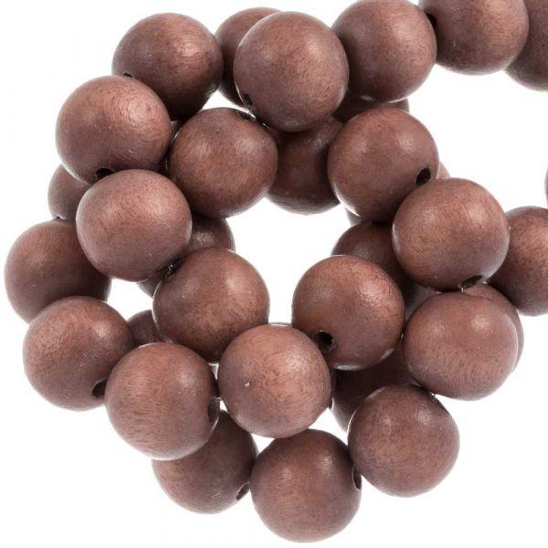 Houten kralen Vintage Blush Red Brown 8mm - 50 stuks-Kraaltjes van Renate