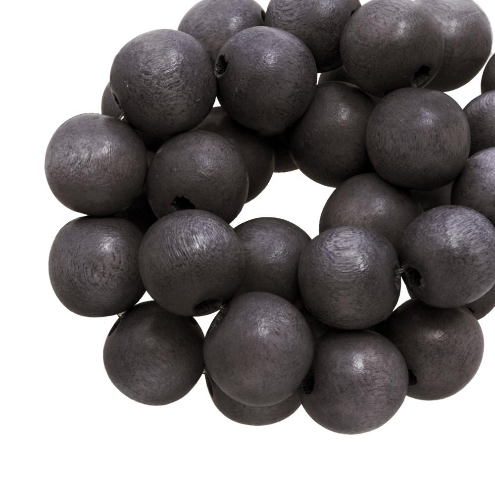 Houten kralen Vintage Grey brown 12mm - 20 stuks-Kraaltjes van Renate
