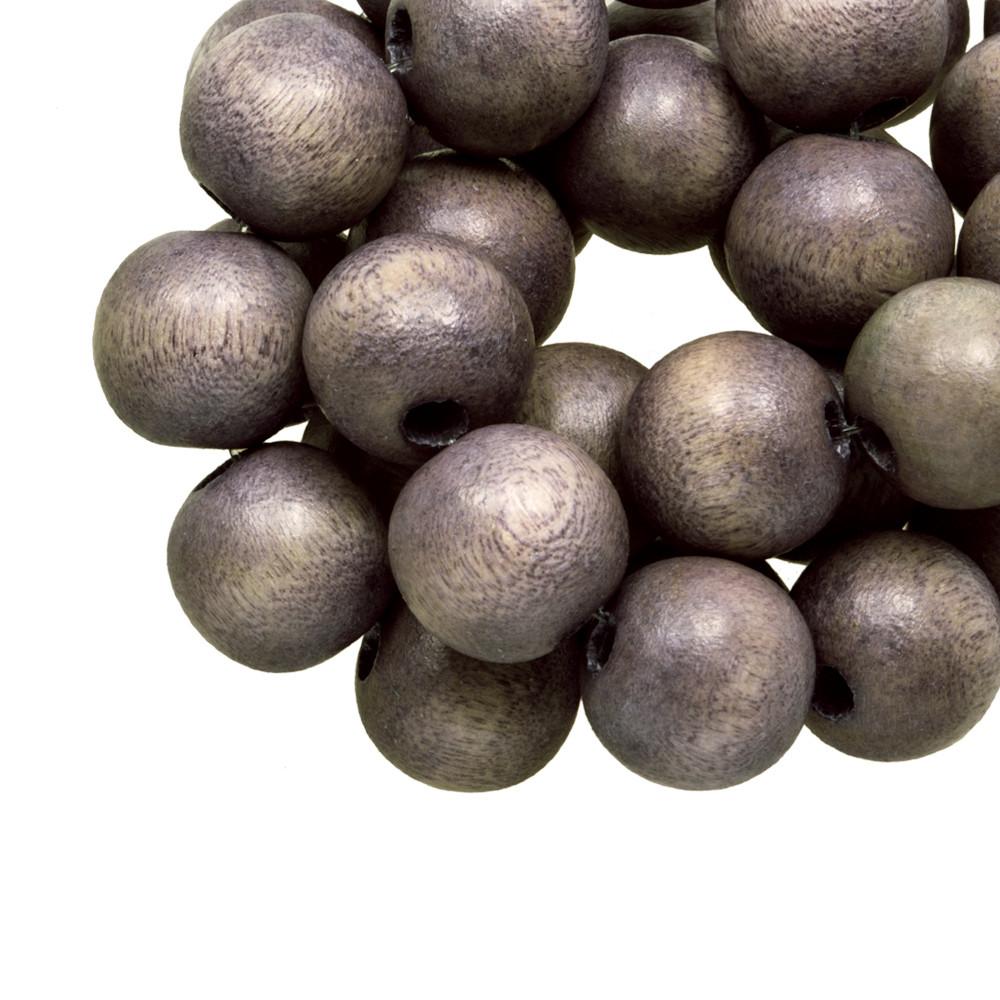 Houten kralen Vintage Grey taupe 12mm - 20 stuks-Kraaltjes van Renate