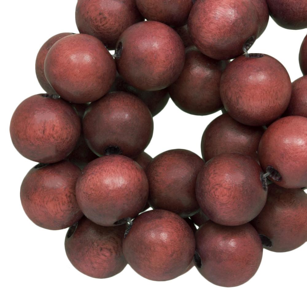 Houten kralen Vintage Red brown 12mm - 20 stuks-Kraaltjes van Renate