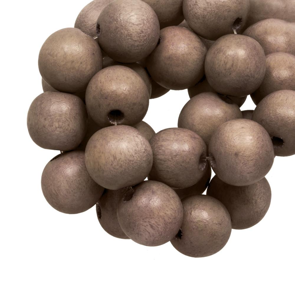 Houten kralen Vintage taupe 8mm - 50 stuks-Kraaltjes van Renate