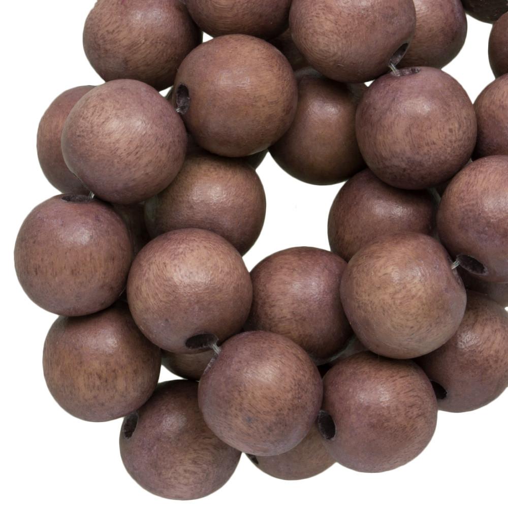 Houten kralen Vintage Hazelnut Brown 8mm - 50 stuks-Kraaltjes van Renate