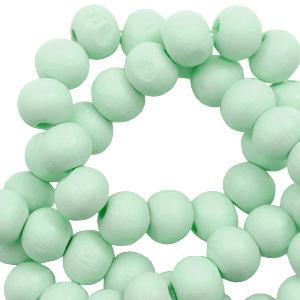 Houten kralen rond Meadow green 8mm - 50 stuks-Kraaltjes van Renate