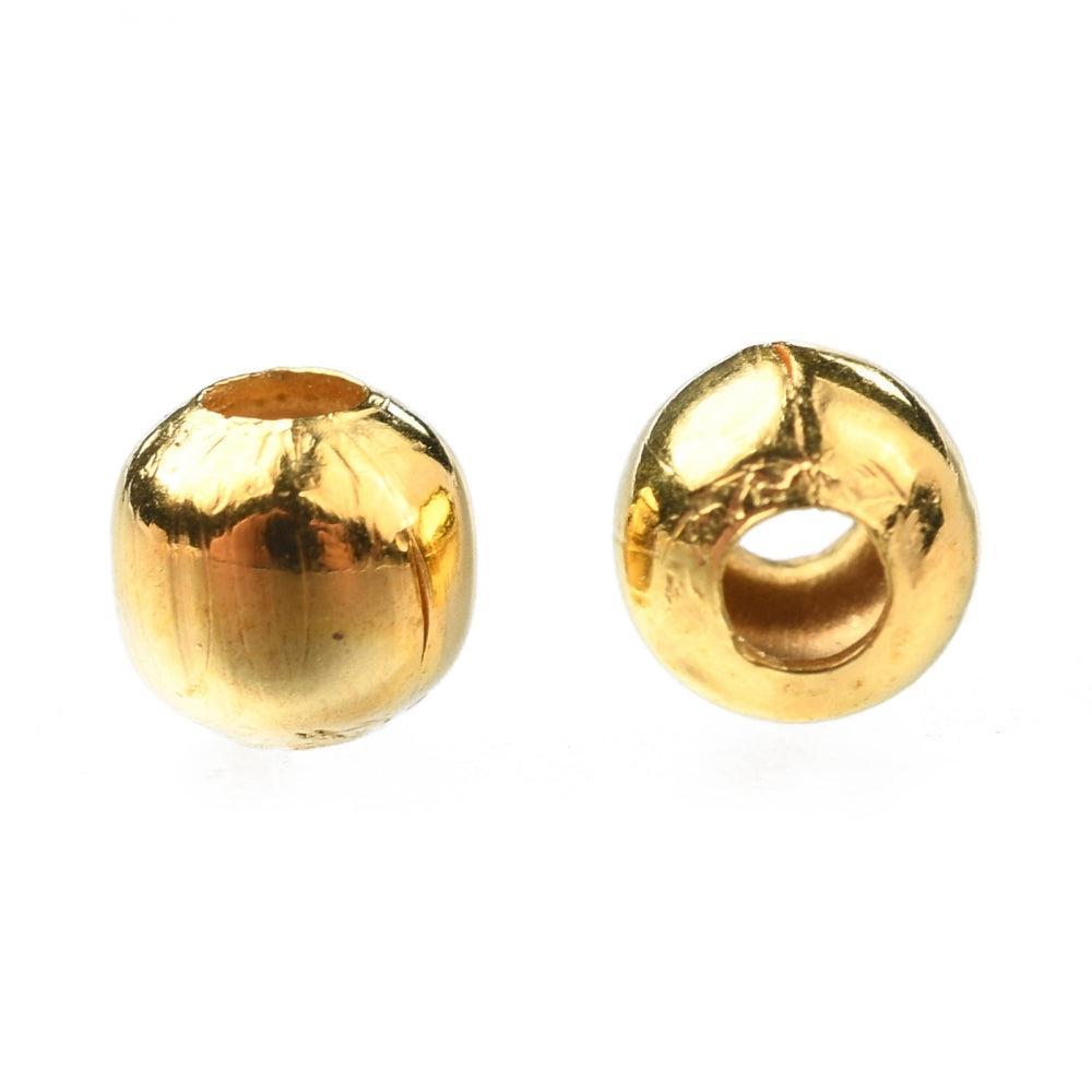 IJzeren Spacerkralen Rond Goud 4mm - per 75 stuks-Kralen-Kraaltjes van Renate