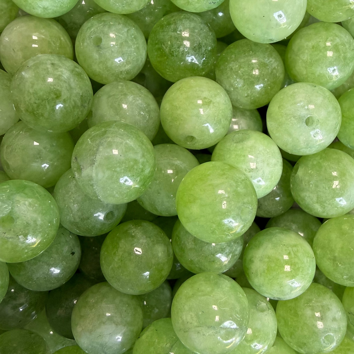Natuurlijke Edelsteen Jade Kralen Rond Lichtgroen 10mm - per stuk