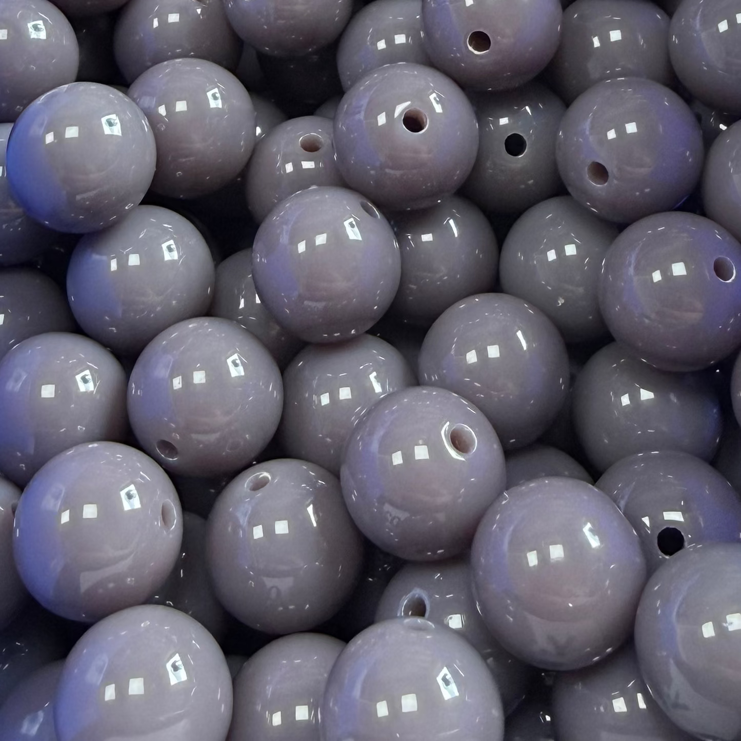 Acryl Kralen Rond Grijs 14mm - per stuk