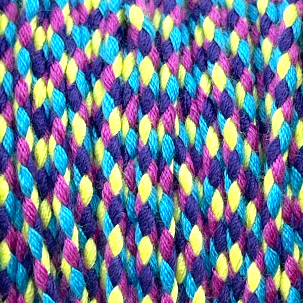 Surfkoord Blauw/paars/fuchsia/groen ±1,8mm - 1 meter-Kraaltjes van Renate