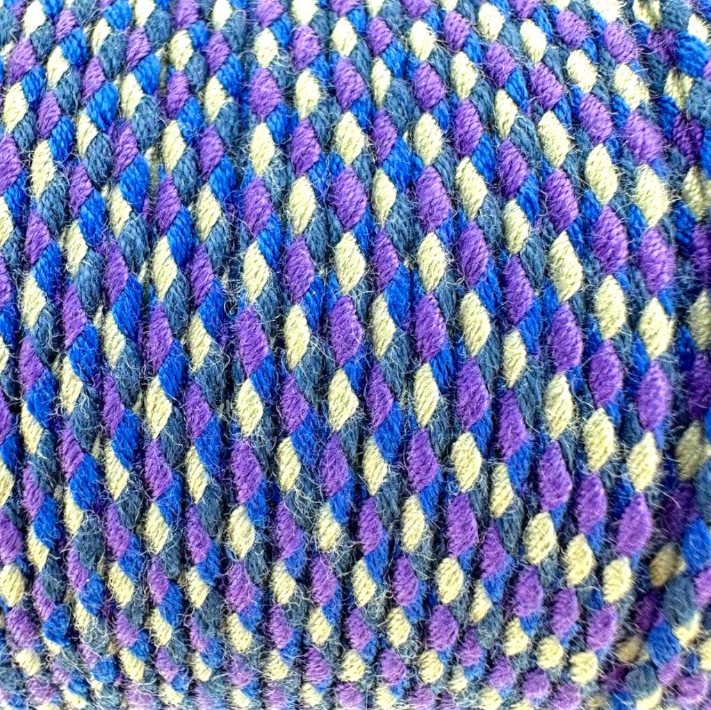 Ibiza gevlochten koord Donkerblauw/paars/grijs ±1,8mm - 1 meter-koord-Kraaltjes van Renate