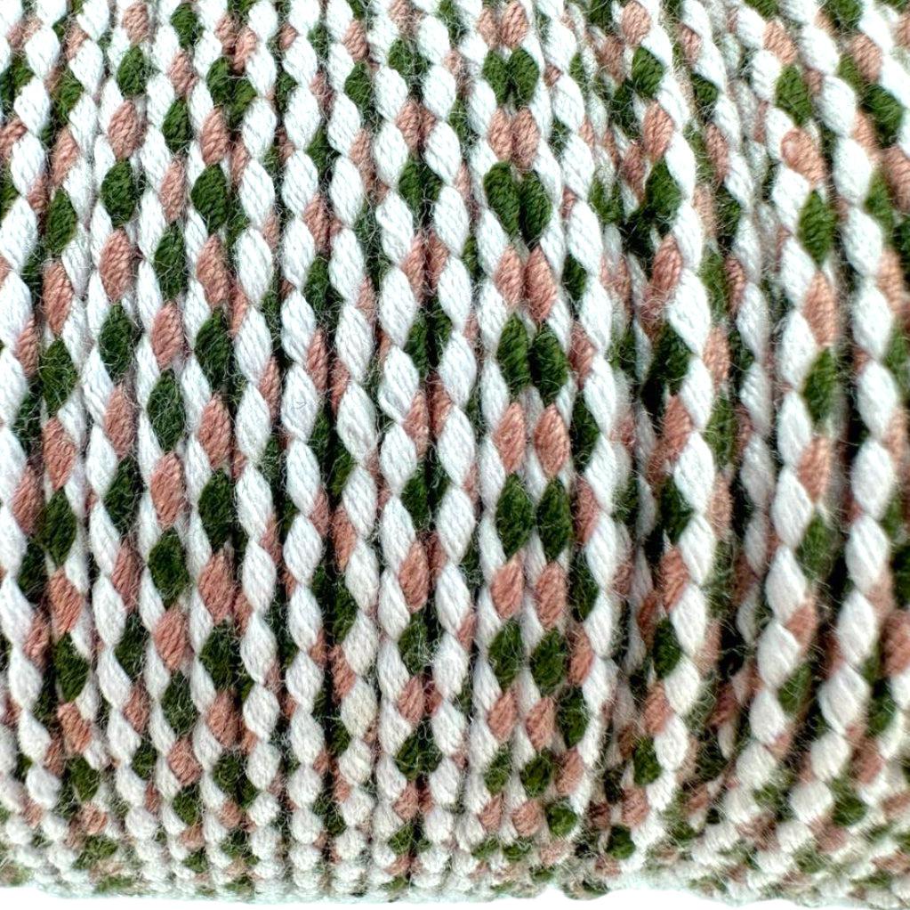 Ibiza gevlochten koord zwart/roze ±1,8mm - 1 meter-koord-Kraaltjes van Renate