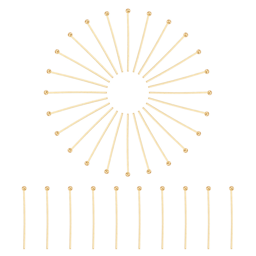 Nietstiften bolletje goud RVS 30mm - 8 stuks-Kraaltjes van Renate