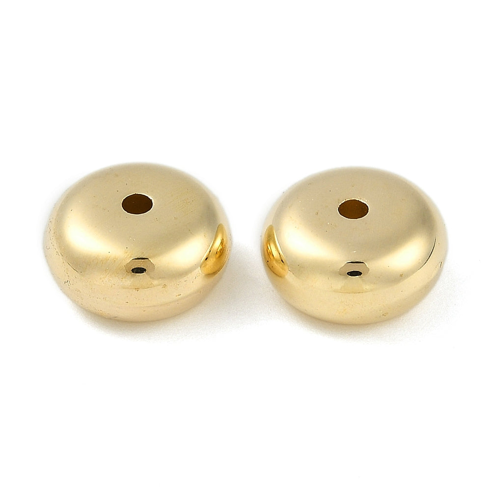 Kralen Kunststof Rondel Goud 12.5mm - per stuk