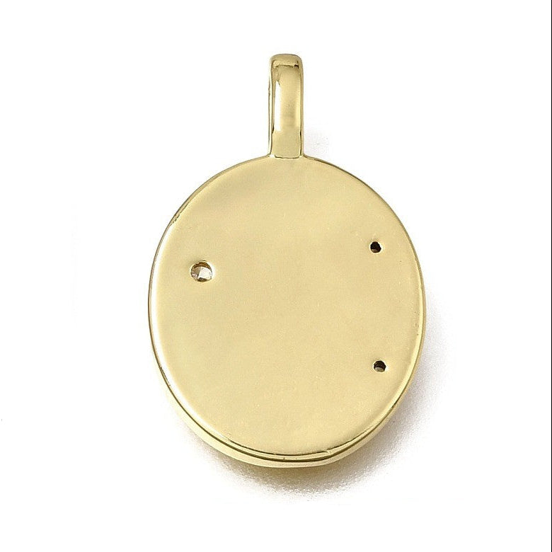 Bedel Zirconia Premium Brass Goud 22mm - per stuk