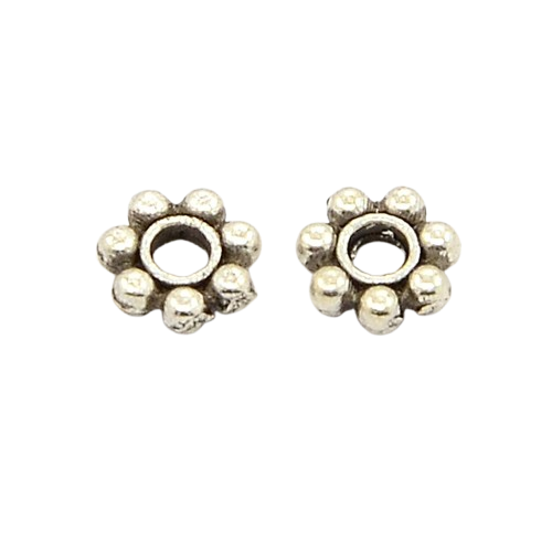 Kraal Bali Spacer Ring Zilver 4mm - 50 stuks
