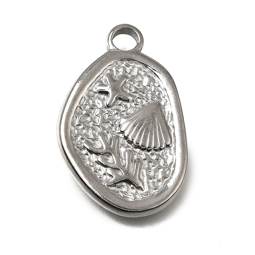 Bedel Schelp RVS Zilver 26mm - per stuk
