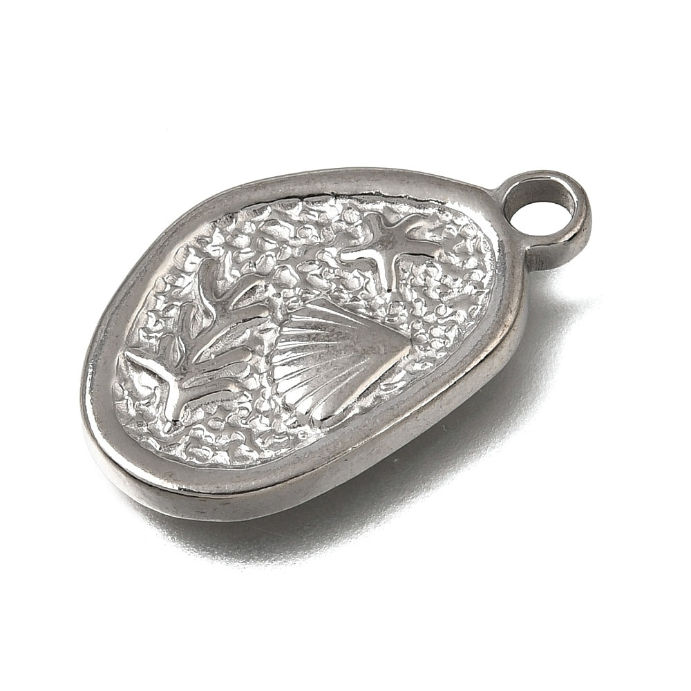 Bedel Schelp RVS Zilver 26mm - per stuk