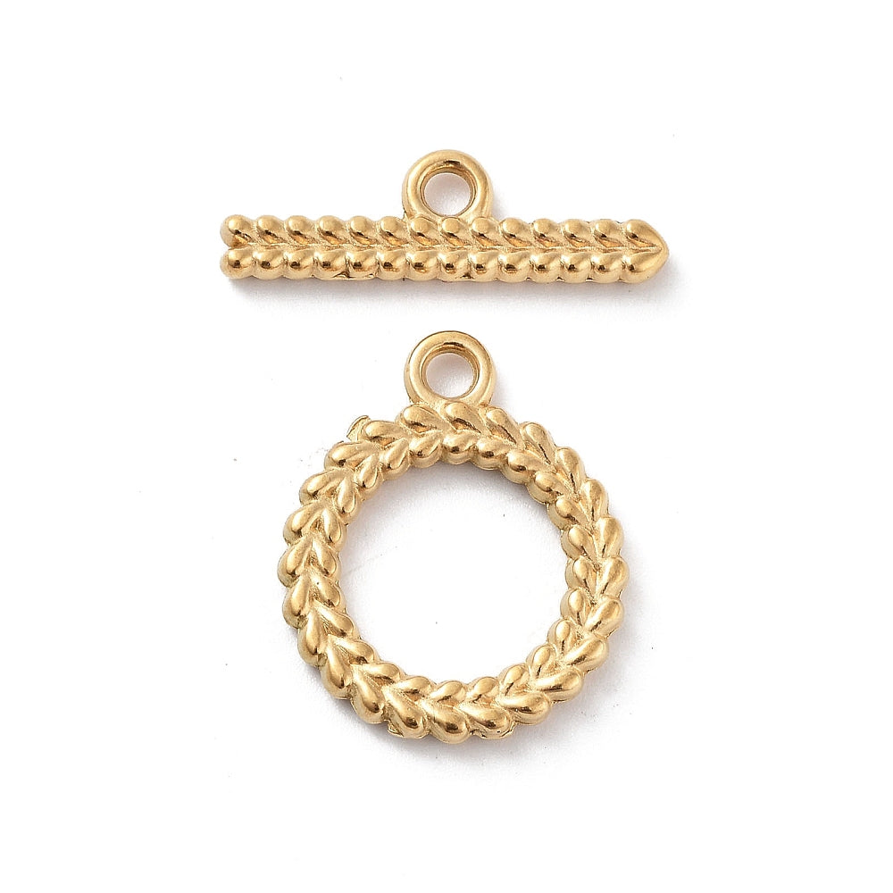 Kapittelsluiting Premium RVS Goud 19x16mm - per set