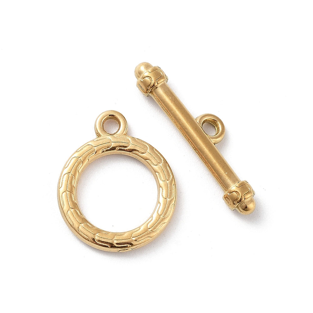 Kapittelsluiting Premium RVS Goud 17x13.5mm - per stuk-Sluitingen-Kraaltjes van Renate